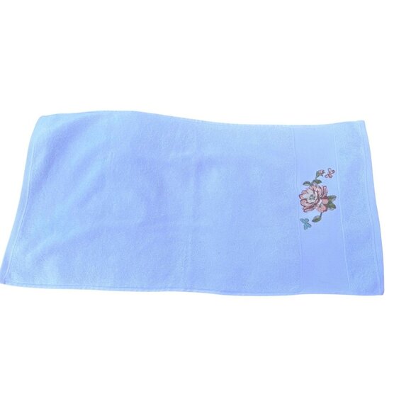 3 small 3 Medium Avanti Cotton Vintage Peach Rose Embroidered Bathroom Towels - Picture 7 of 15